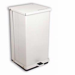 Detecto P-100 White Baked Epoxy Steel Step-On Can Waste Receptacle 100 Quart Capacity Detecto P-100 White Baked Epoxy Steel Step-On Can Waste Receptacle 100 Quart Capacity
