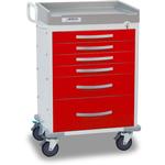 Detecto RC333369RED Rescue Emergency Room Carts 6 Drawers (Red)