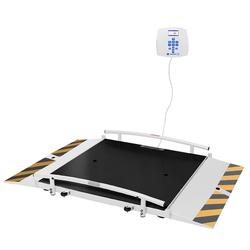 Health O Meter 2650KL-BT Portable 31.5 x 31.5 inch Wheelchair Scale Dual Ramp with Built-in Pelstar Wireless Technology 1000 x 0.2 lb