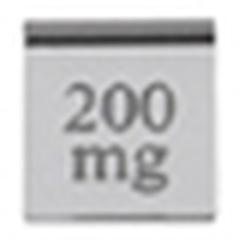 Ohaus 80850290 ASTM Class 4  Calibration Weight, 200 mg with Certificate (53022-00/C)