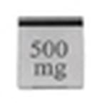 Ohaus 80850295 ASTM Class 4  Calibration Weight, 500 mg with Certificate (53052-00/C)