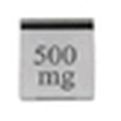 Ohaus 80850295 ASTM Class 4  Calibration Weight, 500 mg with Certificate (53052-00/C)