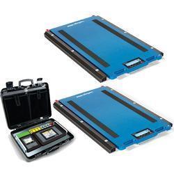 Rice Lake 212104-X2 Set of 2 Load Ranger S-Series 37 in x 24 in Wireless Wheel Weighing Scale 26400 x 5 lb Total and a Remote Indicator