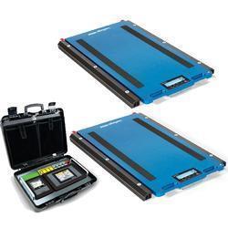 Rice Lake 212107-X2 Set of 2 Load Ranger S-Series 37 in x 24 in Wireless Wheel Weighing Scale 44000 x 20 lb Total and a Remote Indicator