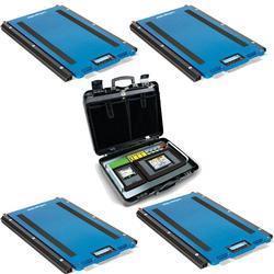 Rice Lake 212107-X4 Set of 4 Load Ranger S-Series 37 in x 24 in Wireless Wheel Weighing Scale 176000 x 20 lb Total and a Remote Indicator