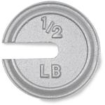 Troemner 83040498 ASTM Class 7 Slotted Cast Iron Calibration Weight With No Certificate 1/2lb